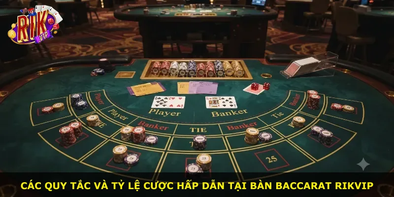 Các quy tắc và tỷ lệ cược hấp dẫn tại bàn Baccarat Rikvip