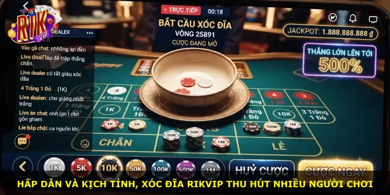 Hấp dẫn và kịch tính, xóc đĩa Rikvip thu hút nhiều người chơi
