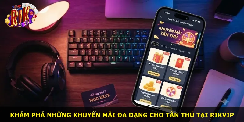 Khám phá những khuyến mãi đa dạng cho tân thủ tại Rikvip