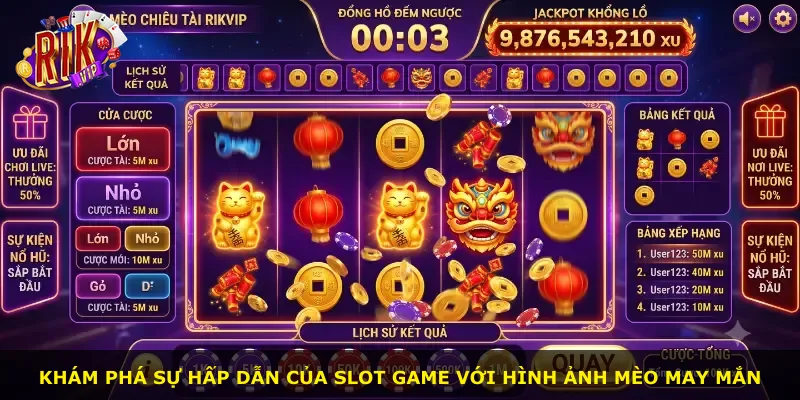 Khám phá sự hấp dẫn của slot game với hình ảnh mèo may mắn