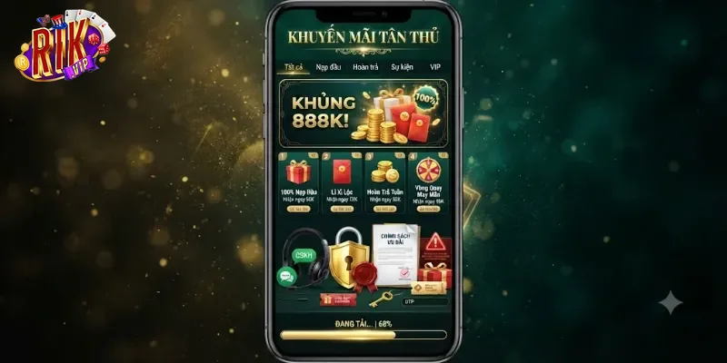 Khuyến Mãi Tân Thủ Rikvip Nhận Ưu Đãi Hấp Dẫn Ngay Khi Đăng Ký